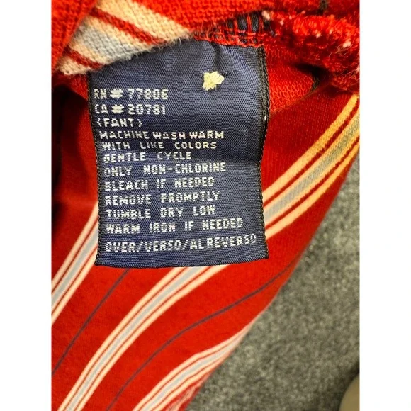 Tommy Hilfiger Mens XXL Red White Striped Short Sleeve Cotton Polo Shirt - Picture 4 of 6